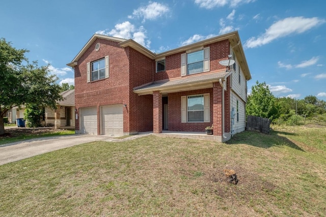9104 China Rose Dr, Austin, TX 78724 - traditional-style house featuring an attached garage, brick siding, and driveway