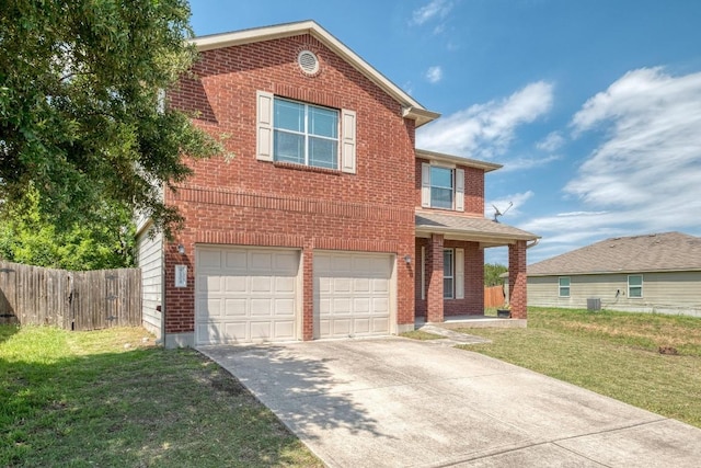 9104 China Rose Dr, Austin, TX 78724 - traditional-style house with brick siding, an attached garage, and concrete driveway