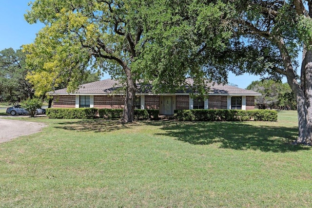 302 Council Rd, Georgetown, TX 78633 - ranch-style house featuring a front yard and brick siding