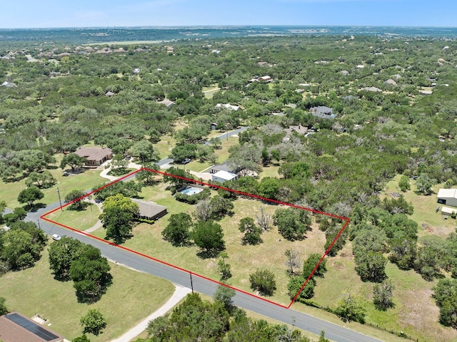 302 Council Rd, Georgetown, TX 78633 - aerial view of property's location with property boundaries highlighted
