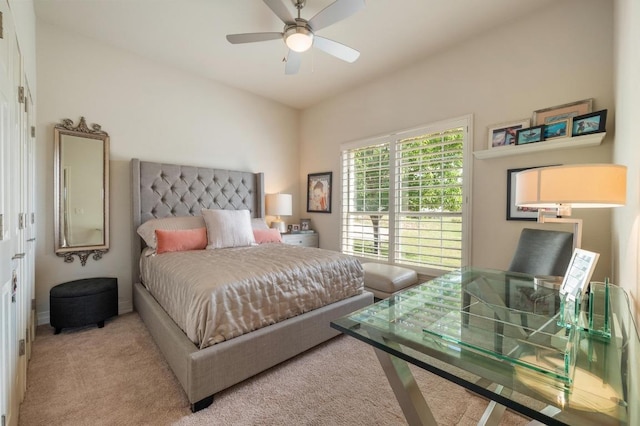 20503 Hoover Cv, Lago Vista, TX 78645 - carpeted bedroom with ceiling fan
