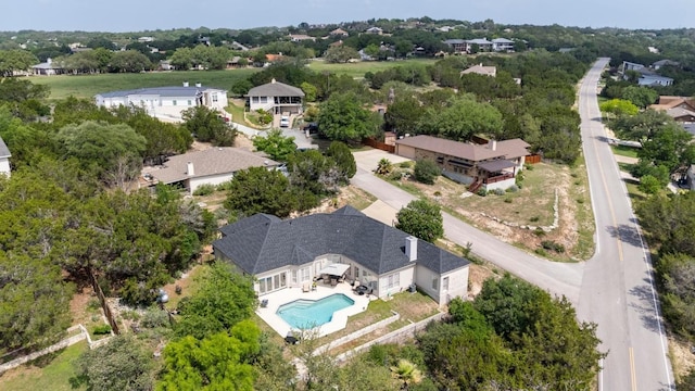 20503 Hoover Cv, Lago Vista, TX 78645 - aerial view of residential area with a pool