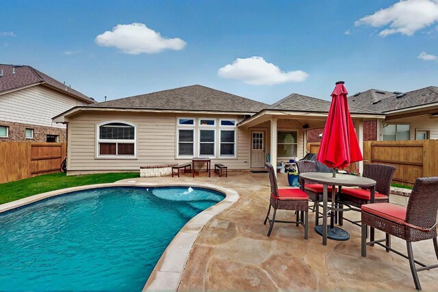 320 Atlanta Park Dr, Georgetown, TX 78628 - view of pool with a fenced backyard and a patio area