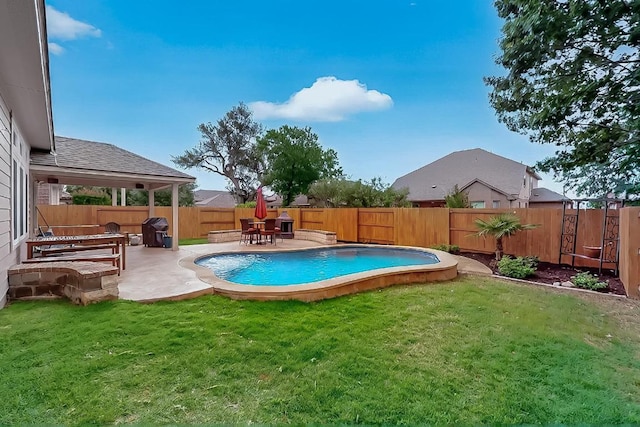320 Atlanta Park Dr, Georgetown, TX 78628 - view of pool with area for grilling and a patio
