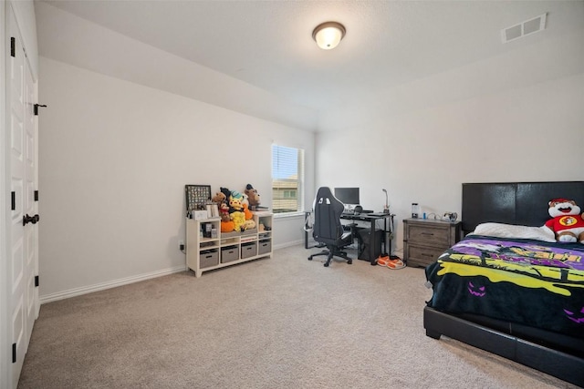 265 Fawn River Run, Kyle, TX 78640 - bedroom featuring carpet flooring, baseboards, and a desk