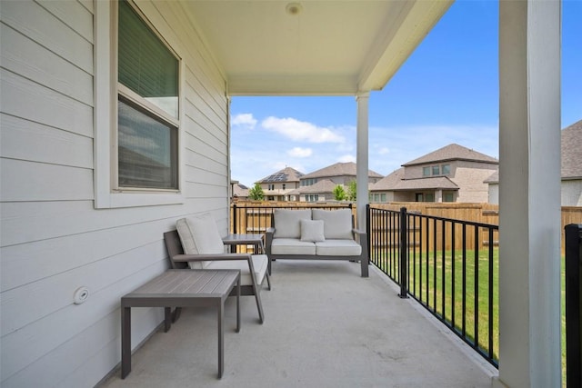 265 Fawn River Run, Kyle, TX 78640 - balcony featuring a residential view and an outdoor living space