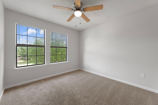 8407 Mount Shasta Cv, Round Rock, TX 78681 - unfurnished room featuring plenty of natural light, carpet floors, baseboards, and a textured ceiling