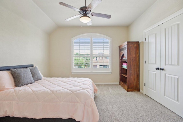 2513 Rusty Spur, Leander, TX 78641 - carpeted bedroom featuring a closet, ceiling fan, and baseboards