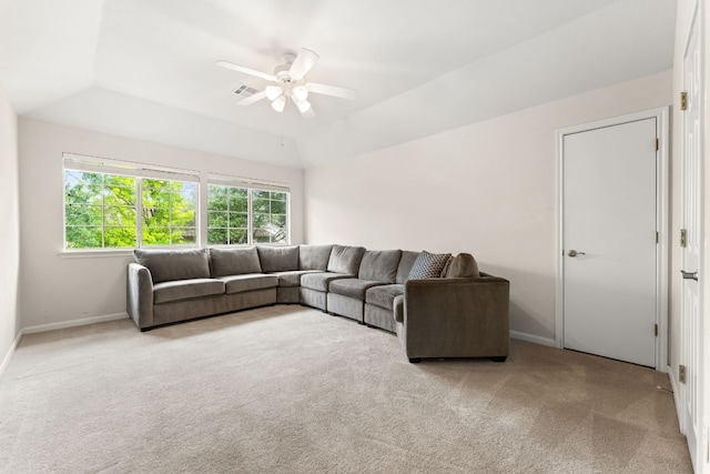 10617 Bramblecrest Dr, Austin, TX 78726 - carpeted living area featuring ceiling fan and baseboards