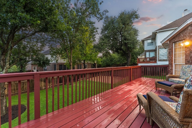 10617 Bramblecrest Dr, Austin, TX 78726 - view of deck at dusk