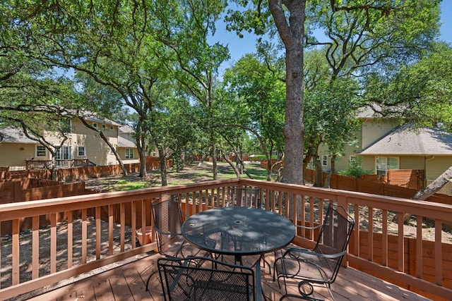 11000 Anderson Mill Rd Unit 96, Austin, TX 78750 - wooden deck with outdoor dining space