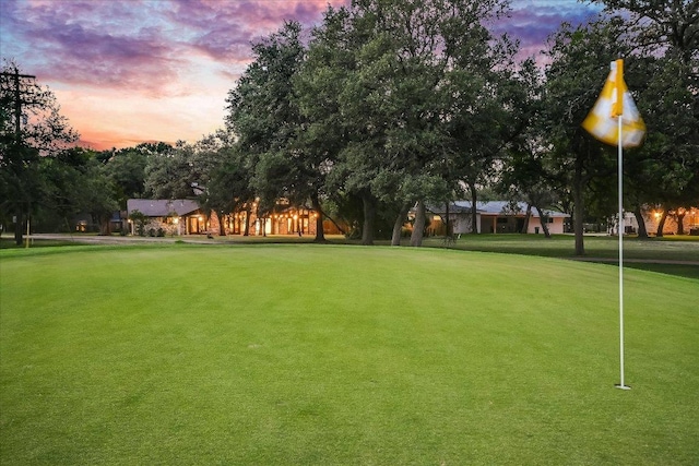 8600 Crest Ridge Cir, Austin, TX 78750 - surrounding community with a putting area and a lawn