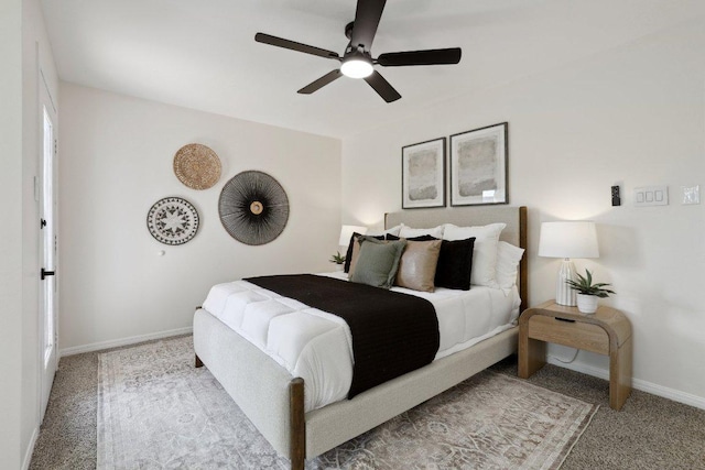 6029 Mount Bonnell Cv, Austin, TX 78731 - bedroom featuring carpet floors and a ceiling fan