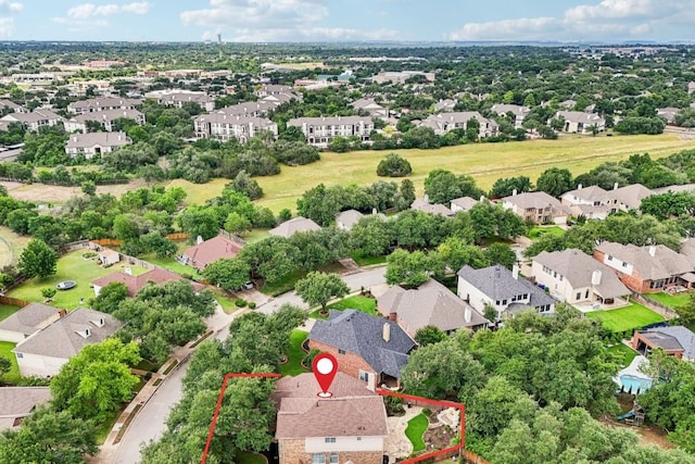 1252 Fall Creek Loop, Cedar Park, TX 78613 - aerial perspective of suburban area featuring property boundaries highlighted