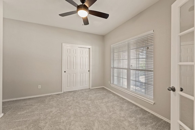 1129 Wigwam Dr, Leander, TX 78641 - unfurnished bedroom with carpet floors, a closet, and ceiling fan