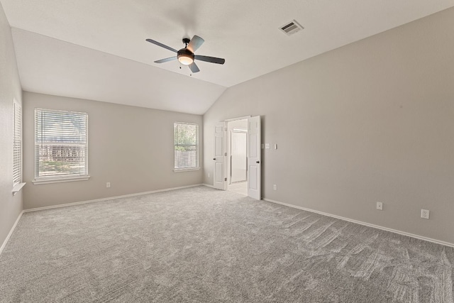 1129 Wigwam Dr, Leander, TX 78641 - carpeted spare room with ceiling fan and lofted ceiling