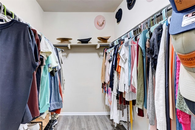 107 Denton Dr, Hutto, TX 78634 - spacious closet with wood finished floors