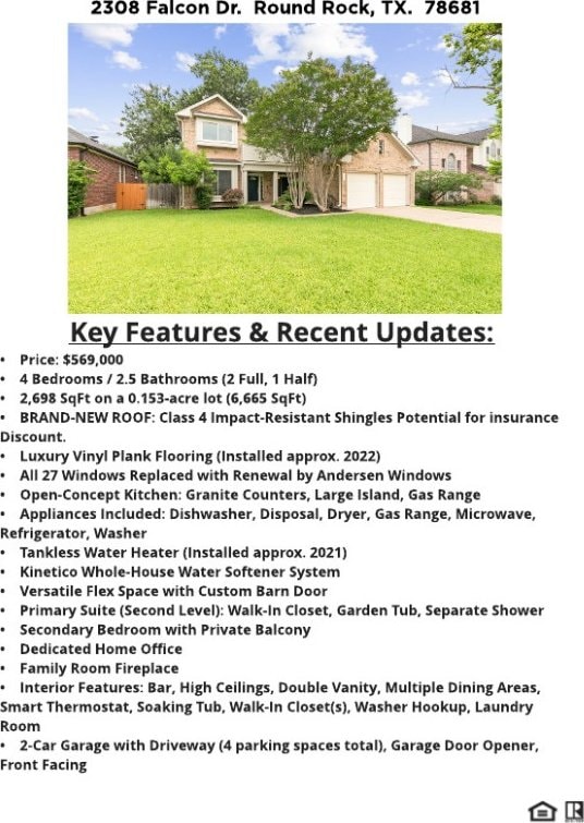 2308 Falcon Dr, Round Rock, TX 78681 - view of a document