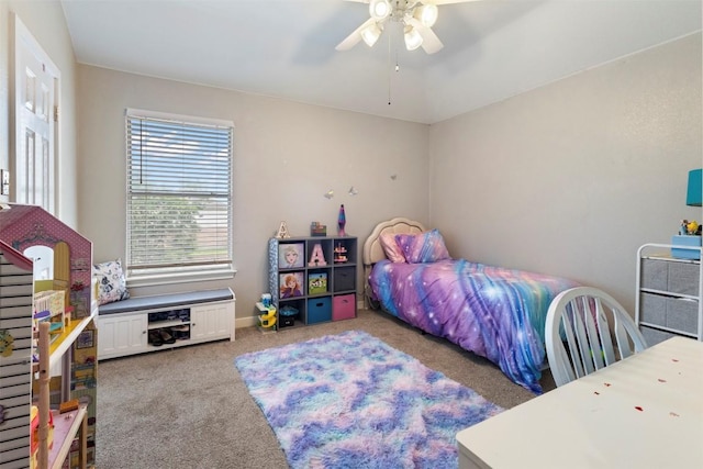 320 Ranier Ln, Round Rock, TX 78665 - carpeted bedroom with ceiling fan