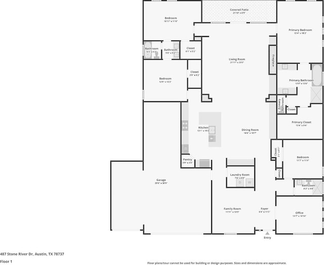 487 Stone River Dr, Austin, TX 78737 - floor plan / room layout