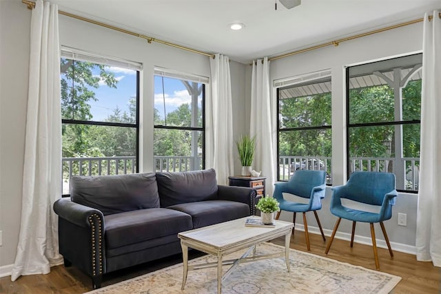 125 San Jacinto St, Bastrop, TX 78602 - living area featuring wood finished floors and baseboards