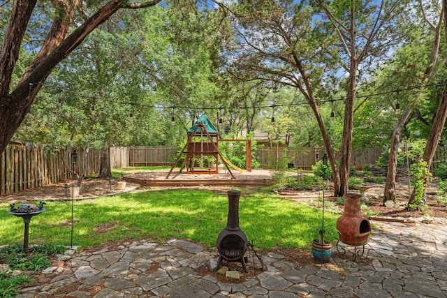 1202 Tremont Dr, Cedar Park, TX 78613 - view of yard featuring a playground and a patio