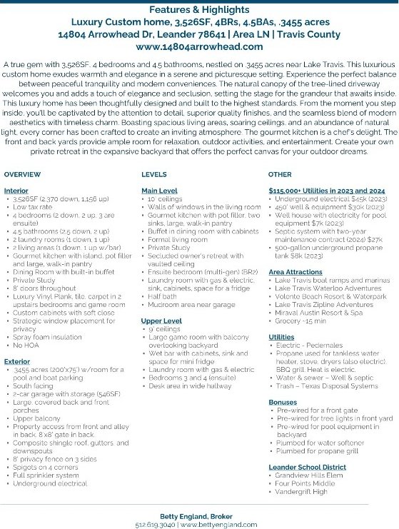 14804 Arrowhead Dr, Leander, TX 78641 - view of a document