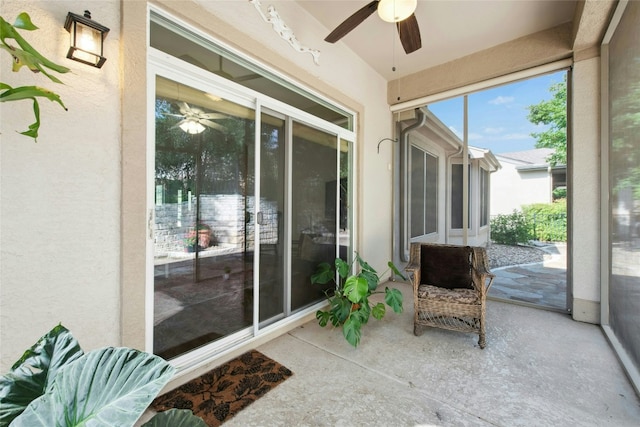 308 Hills Of Texas Trl, Georgetown, TX 78633 - sunroom / solarium featuring ceiling fan