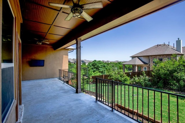 18716 Waltz Ct, Austin, TX 78738 - balcony featuring ceiling fan