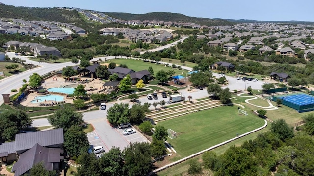 18716 Waltz Ct, Austin, TX 78738 - aerial view of residential area with a pool