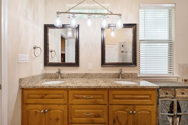 108 Kaliu Ct, Bastrop, TX 78602 - full bathroom featuring double vanity