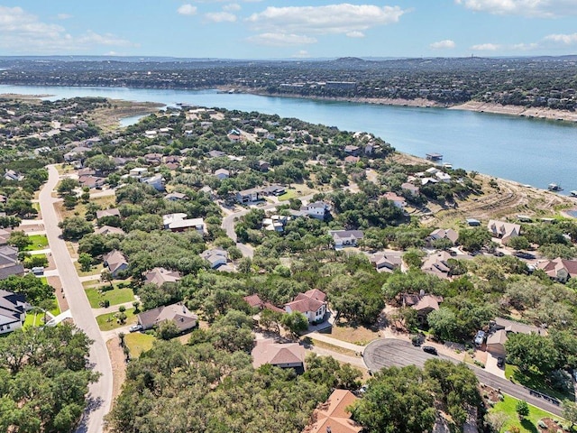 600 Augusta Cir N, Point Venture, TX 78645 - aerial view of residential area featuring a large body of water