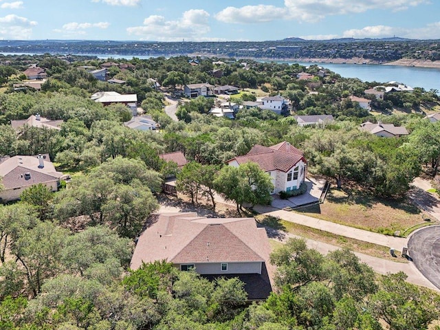 600 Augusta Cir N, Point Venture, TX 78645 - aerial perspective of suburban area featuring a large body of water