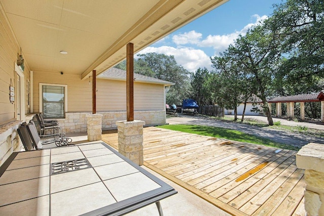 600 Augusta Cir N, Point Venture, TX 78645 - view of wooden terrace