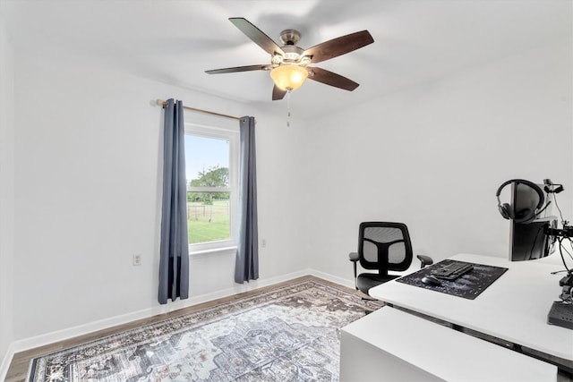 283 Rockdale W Rd, Rockdale, TX 76567 - office space with a ceiling fan and baseboards