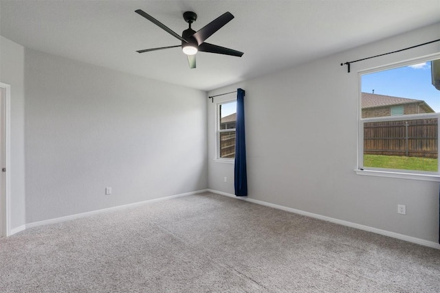 632 Otto Ave, Georgetown, TX 78626 - carpeted spare room featuring a ceiling fan and baseboards