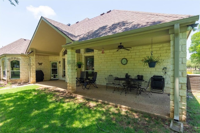 1265 Mourning Dove Ct, Salado, TX 76571 - view of patio / terrace featuring a ceiling fan