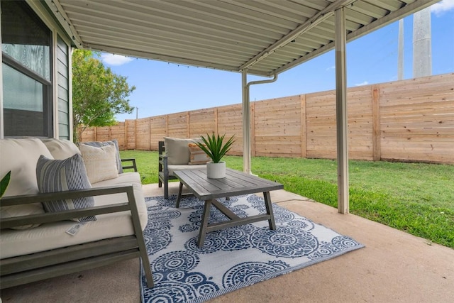 14708 Single Trce, Austin, TX 78728 - view of patio / terrace with an outdoor living space