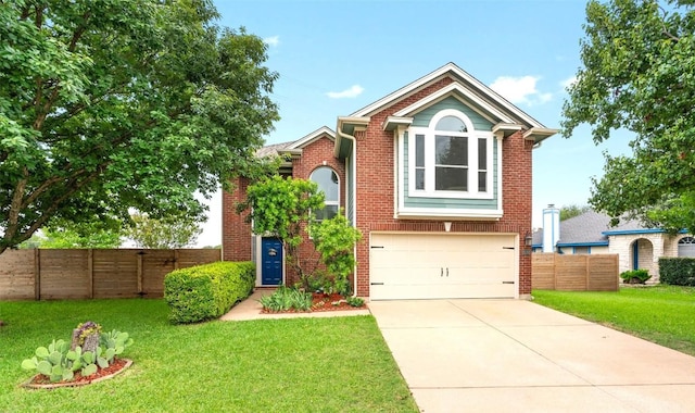14708 Single Trce, Austin, TX 78728 - view of front facade with an attached garage, brick siding, and driveway