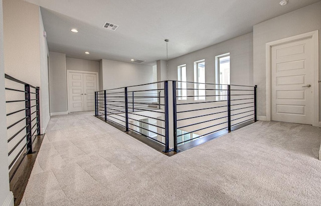 1916 Port Bari Ct, Leander, TX 78641 - hall with carpet flooring, recessed lighting, and baseboards
