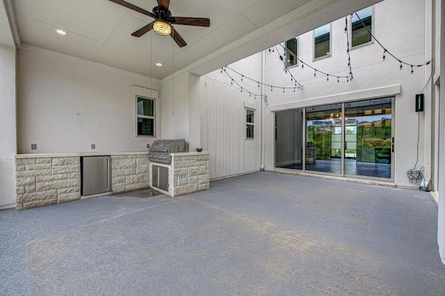 1916 Port Bari Ct, Leander, TX 78641 - view of patio featuring ceiling fan