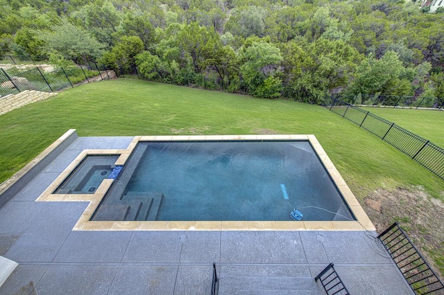 1916 Port Bari Ct, Leander, TX 78641 - view of swimming pool with an in-ground hot tub