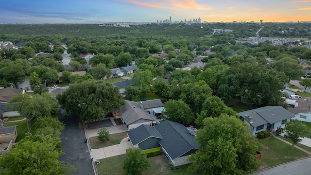 6610 Greensboro Dr, Austin, TX 78723 - aerial view at dusk of a residential view