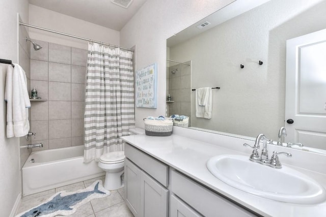 311 Westfield St, Hutto, TX 78634 - full bath with shower / bath combo, vanity, and tile patterned floors