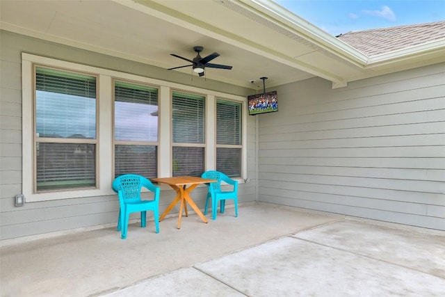 311 Westfield St, Hutto, TX 78634 - view of patio / terrace featuring a ceiling fan