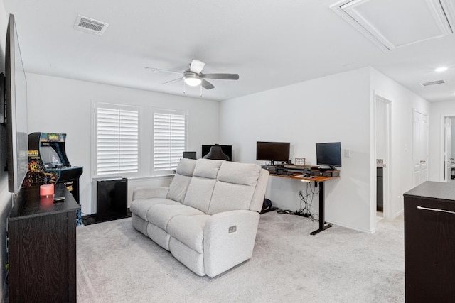 7212 Summer Tanager Dr Unit 28, Austin, TX 78744 - home office with ceiling fan and light colored carpet