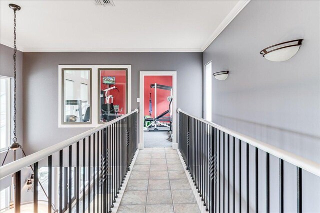 14722 Beal Dr, Corpus Christi, TX 78410 - hallway with crown molding
