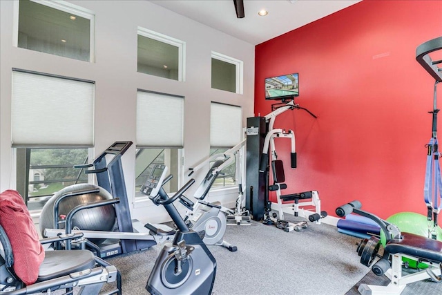 14722 Beal Dr, Corpus Christi, TX 78410 - exercise room with recessed lighting