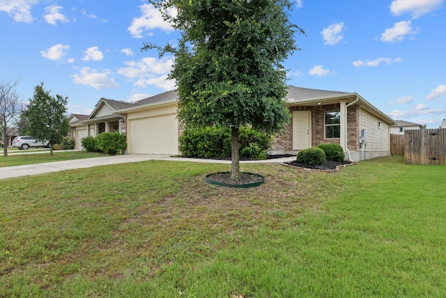 1105 Hawkeye Point Rd, Georgetown, TX 78626 - view of front of house with concrete driveway, an attached garage, and brick siding