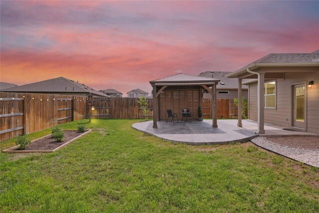 408 Rainmaker Ln, Bastrop, TX 78602 - view of yard featuring a gazebo, a patio, and a garden